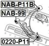 FEBEST NAB-P11B Control Arm-/Trailing Arm Bush